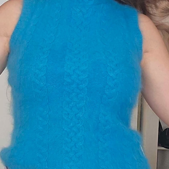 Parasuco Vibrant Blue Cable Knit Sweater Vest - Picture 6 of 6